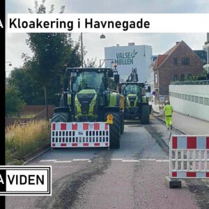 Kloakeringen i Havnegade skrider fremad. Foto: Johnny Tauman.