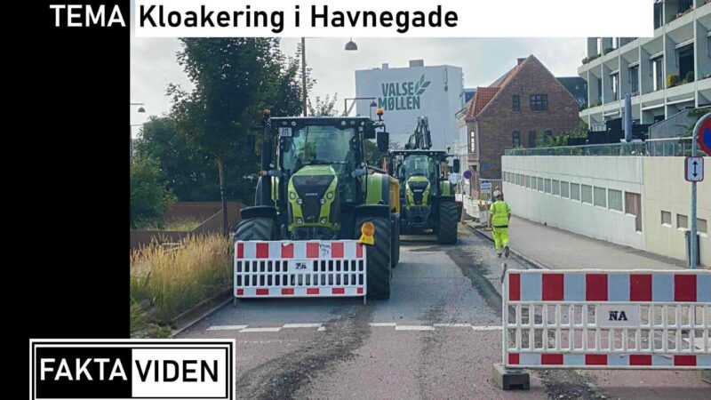 Kloakeringen i Havnegade skrider fremad. Foto: Johnny Tauman.