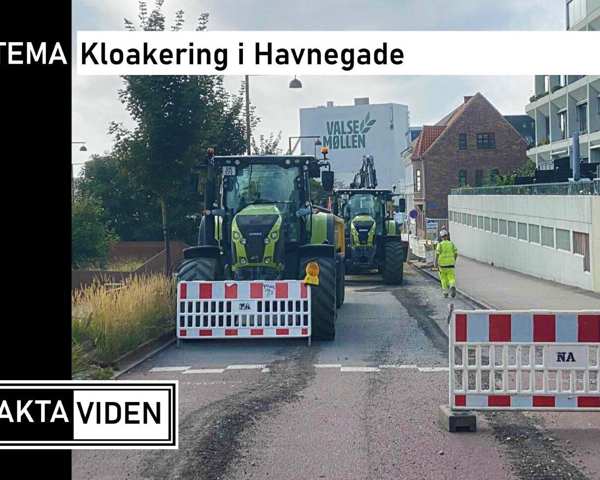 Kloakeringen i Havnegade skrider fremad. Foto: Johnny Tauman.