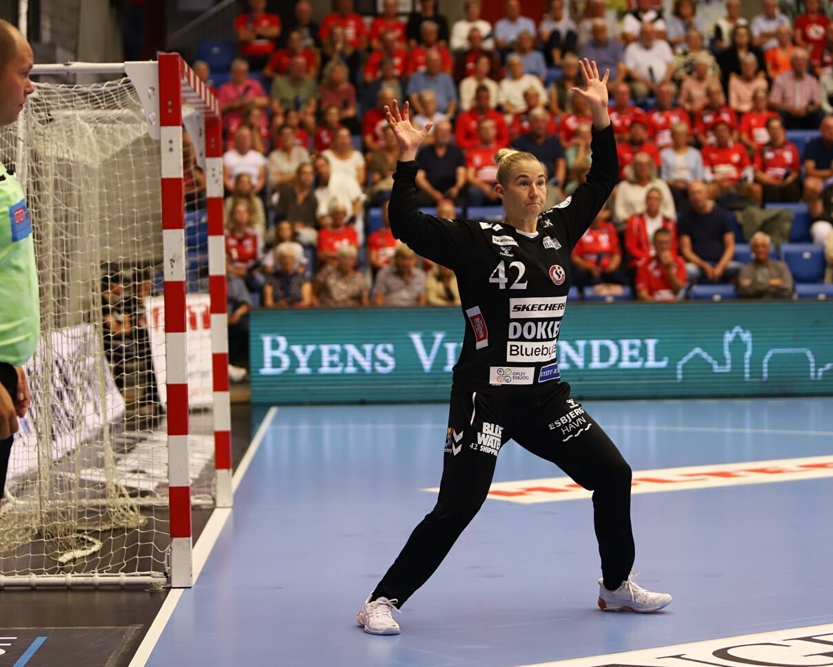 Katharina Fitter stod en næsten perfekt første halvleg. Foto: Johnny Tauman.