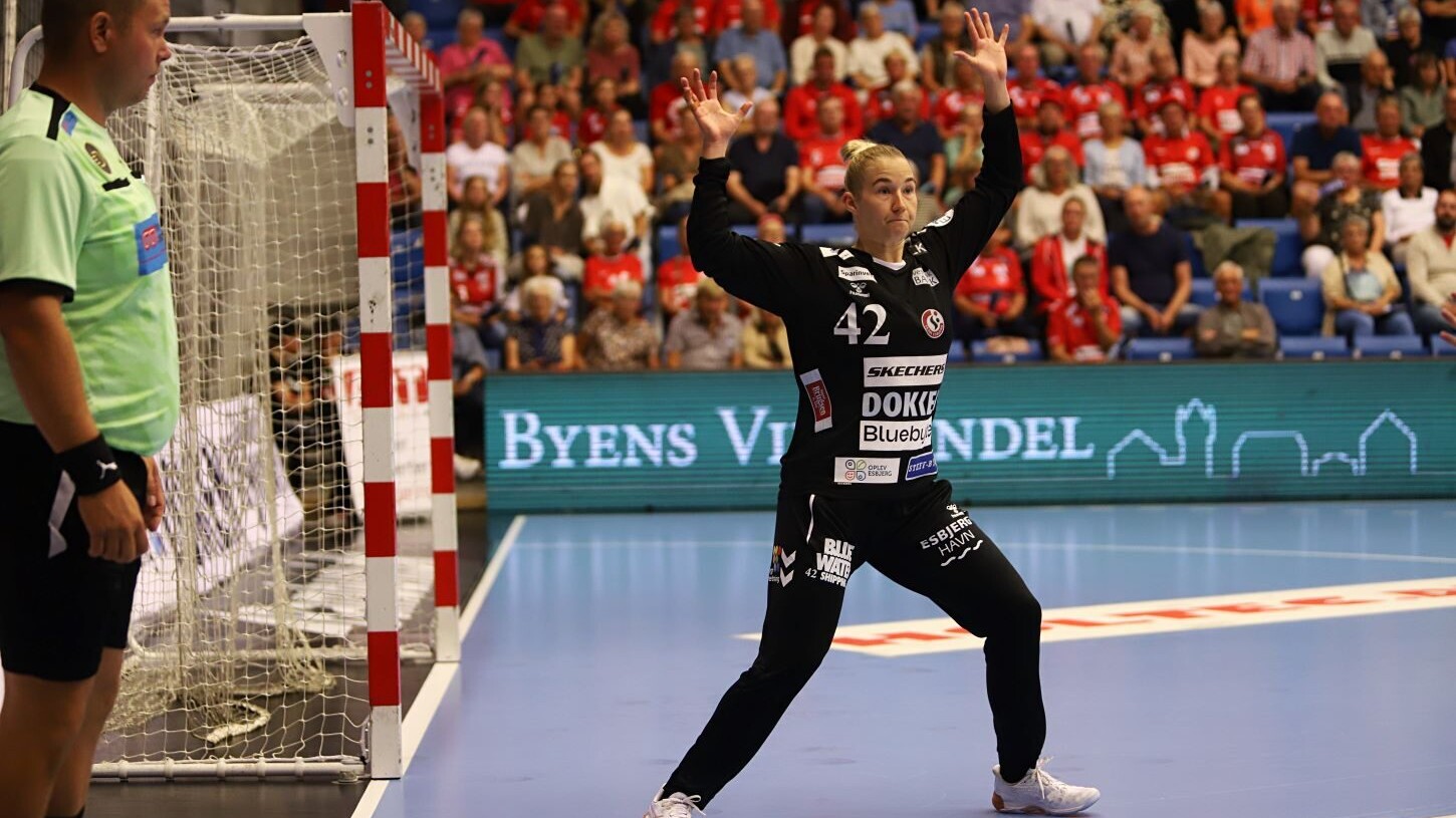Katharina Fitter stod en næsten perfekt første halvleg. Foto: Johnny Tauman.