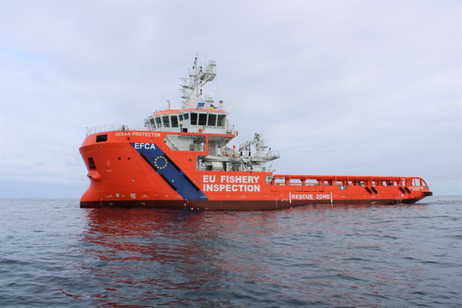 Kontrolskibet "Ocean Protector”. Foto: EFCA.