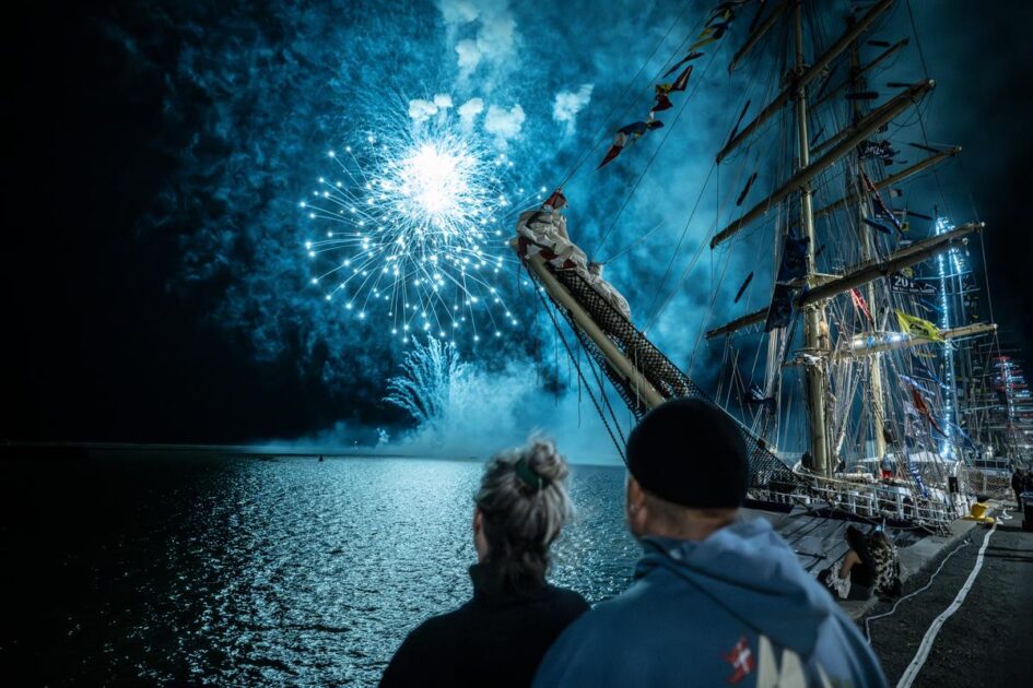 Fyrværkeri. Tall Ships Race 2025. Foto: Christer Holte.