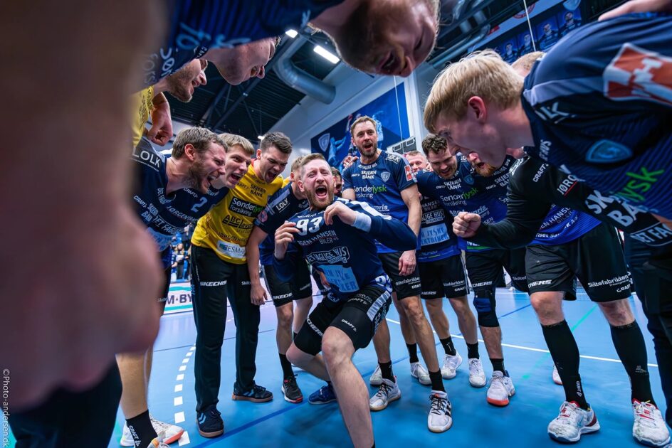 Da Ribe-Esbjerg HH kvalificerede sig til Final4 i Boxen – med alt det, det krævede af spil, vilje og sammenhold. Foto: Marc Andersen.