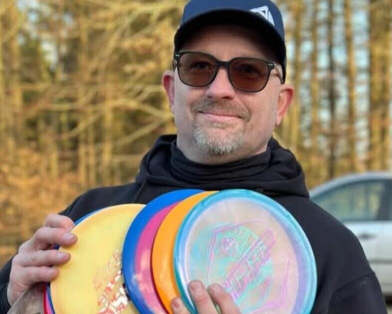 Allan Lorentzen er formand for Esbjerg Discgolf Club. Privatfoto.