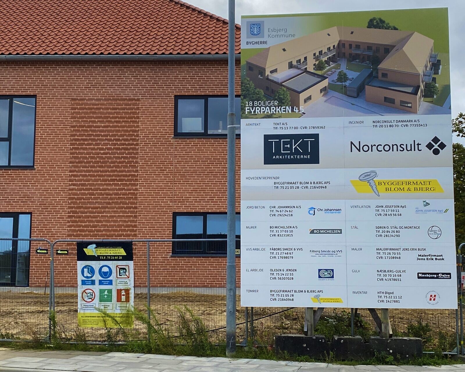 Esbjerg Kommune bygger 18 nye boliger på Fyrparken 45. Foto: Johnny Tauman.