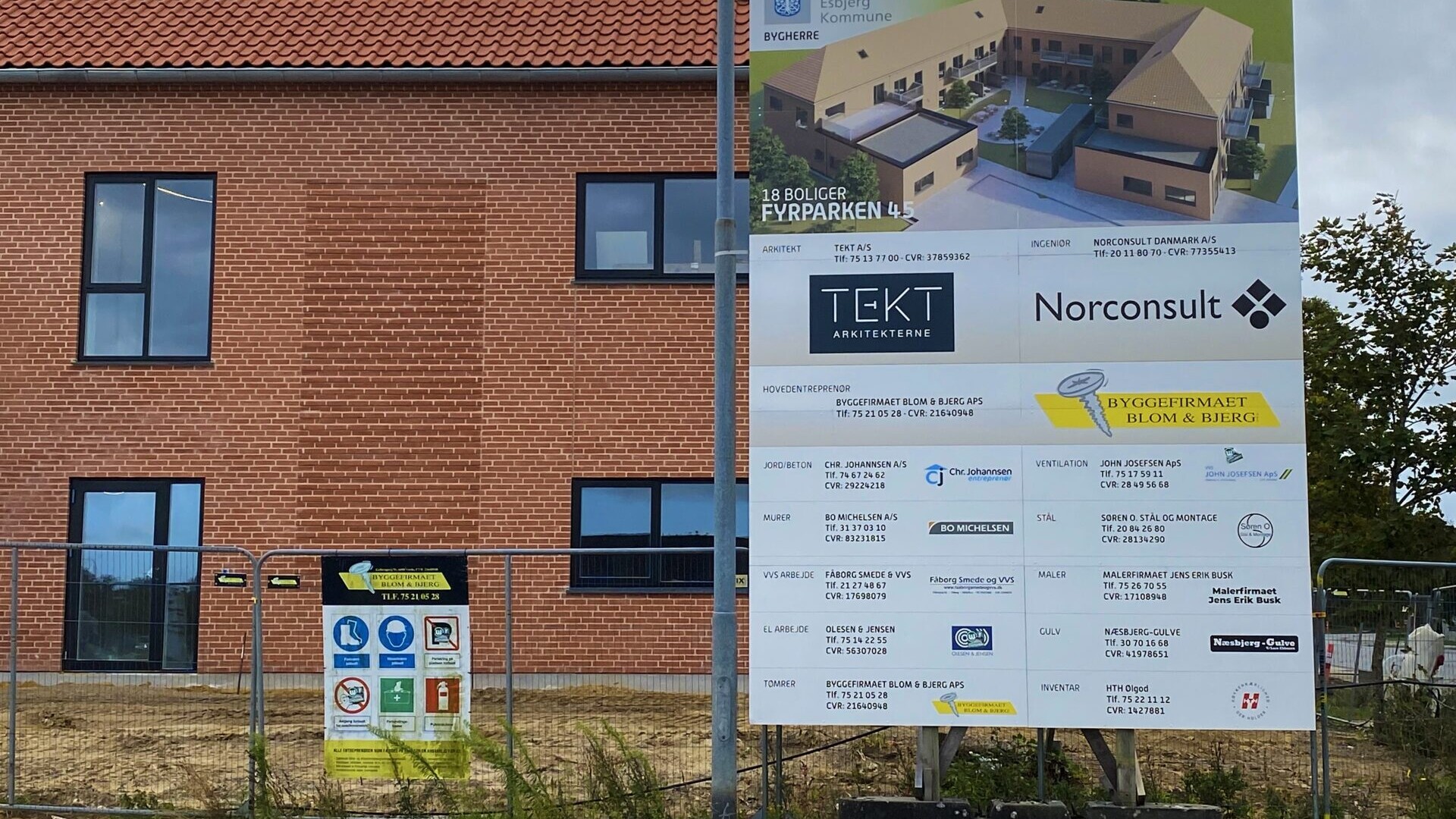 Esbjerg Kommune bygger 18 nye boliger på Fyrparken 45. Foto: Johnny Tauman.