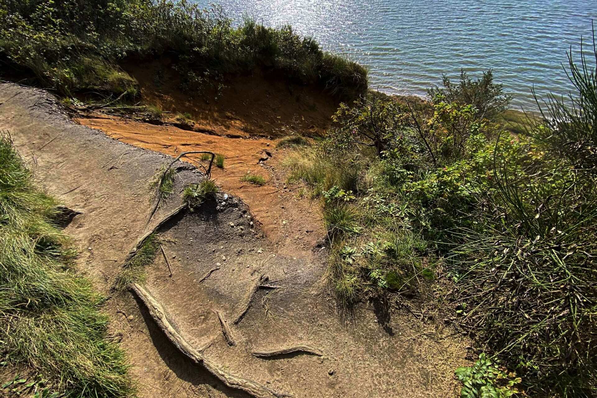 Stien er snart helt væk. Foto: Johnny Tauman.