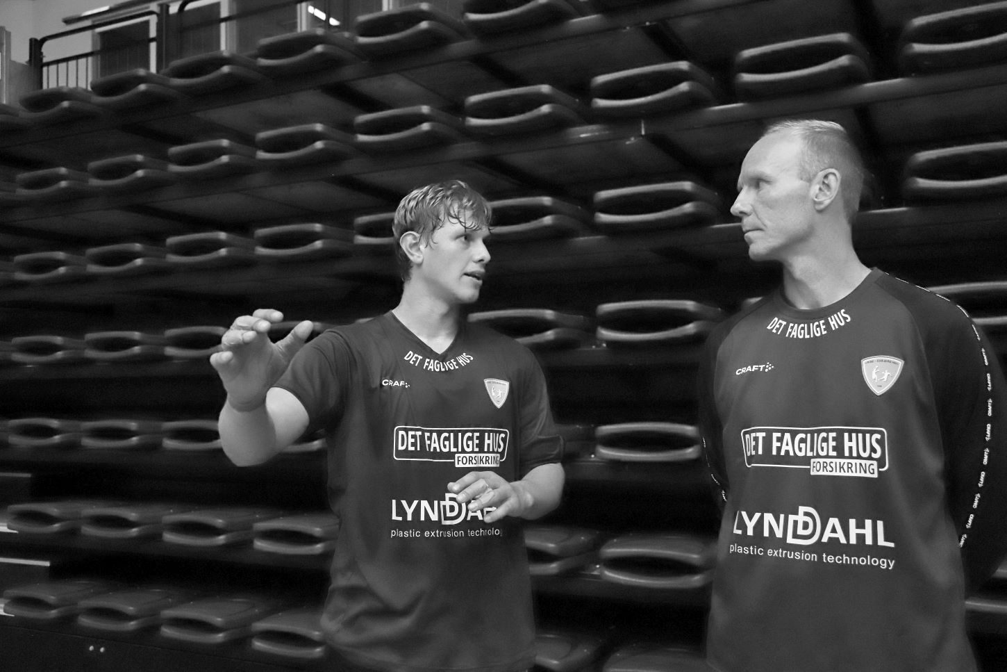 Andreas Haagen og Tim Winkler- snak om opgaver i dygtiggørelsen. Foto: Johnny Tauman.