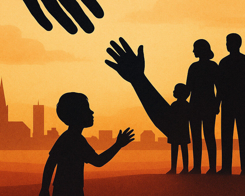 Sårbare unge. AI-illustration.