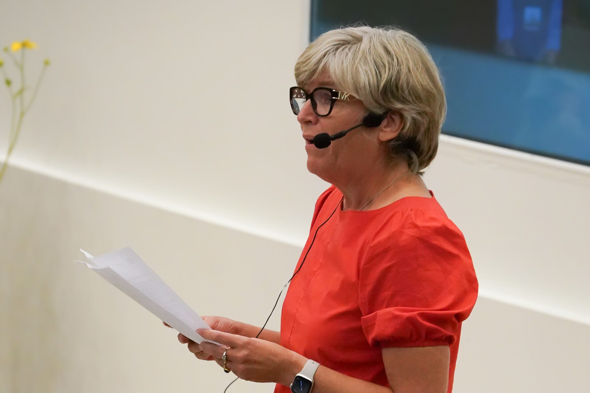 Tale ved Lone Saaby, direktør i Education Esbjerg. Pressefoto.