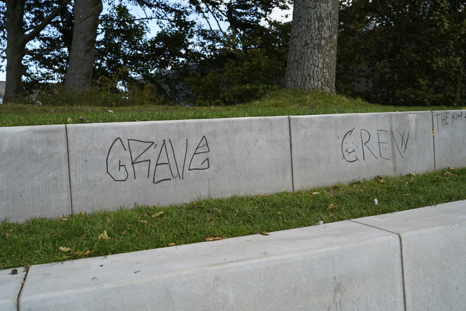 Det er måske i den "mindre afdeling", men også i dag kunne man finde graffiti i Byparken. Og det koster fælleskassen hver gang. Foto: Fjodor Pedersen.