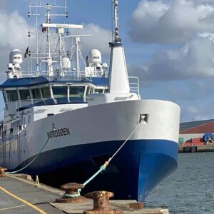 Fiskerikontrolskibet Nordsøen ved Englangskajen. Foto: Johnny Tauman.