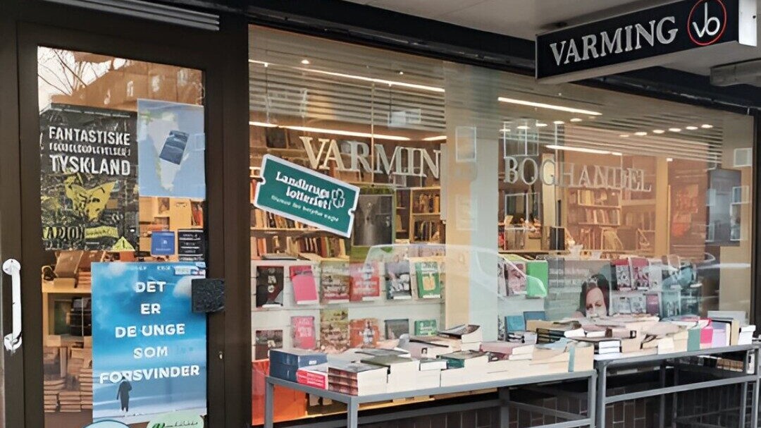 Varmings Boghandel. Arkivfoto.