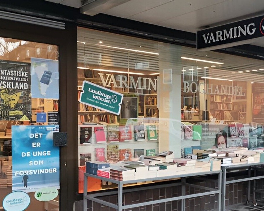 Varmings Boghandel. Arkivfoto.