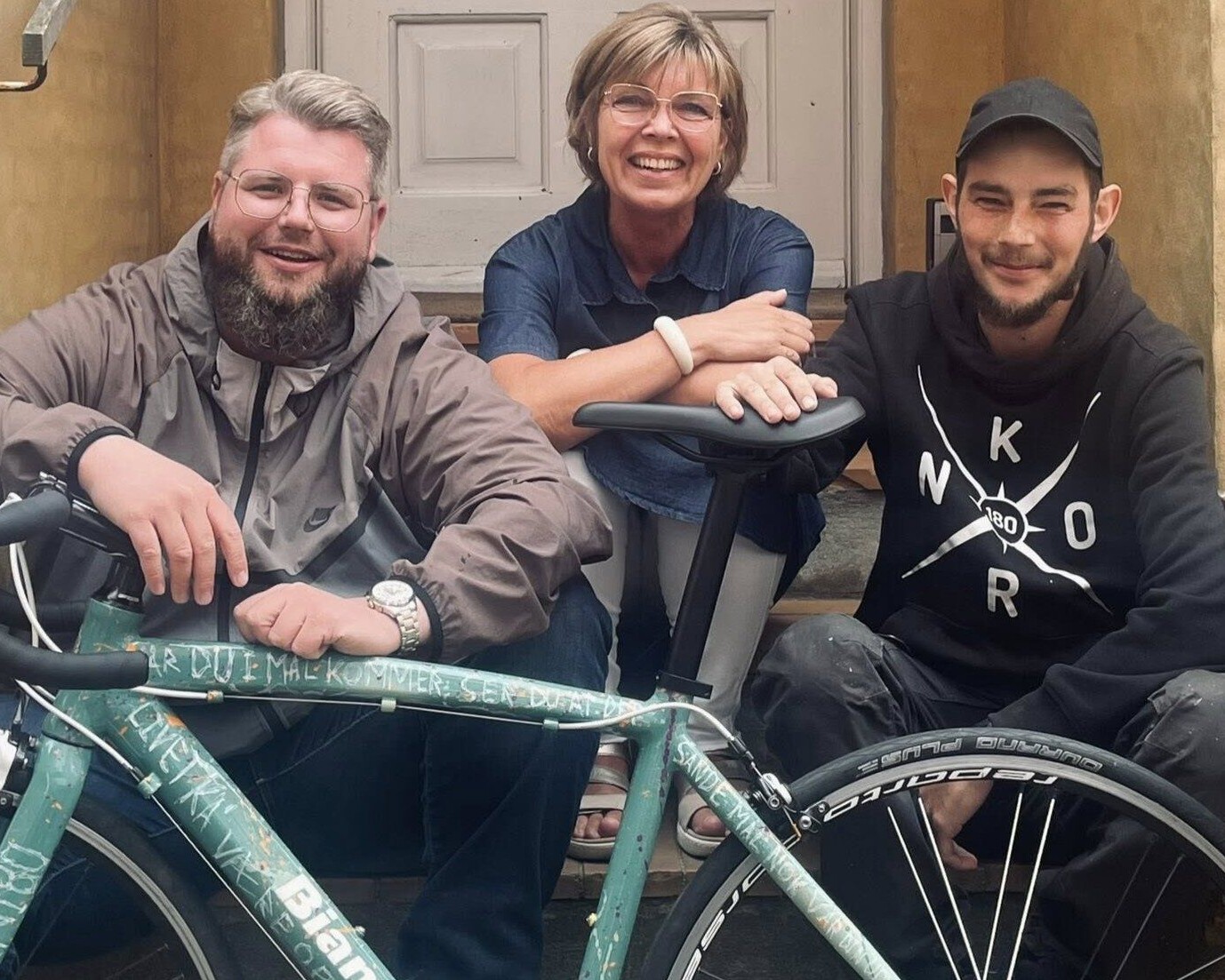 Britta Køhler har doneret sin cykel til projektet - siden er den blevet forvandlet. Privatfoto.