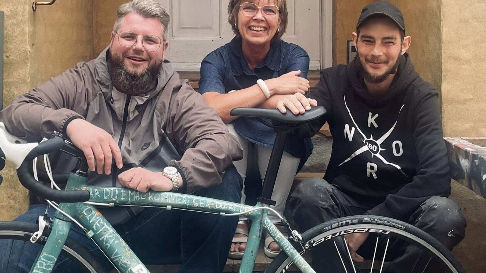Britta Køhler har doneret sin cykel til projektet - siden er den blevet forvandlet. Privatfoto.