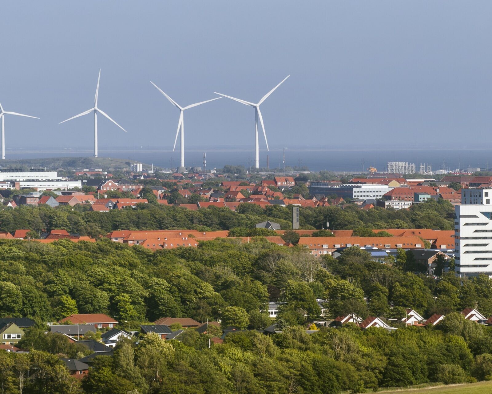 vindmøller, udsigt over esbjerg