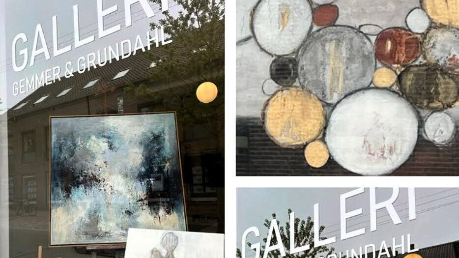 Collage fra facaden på Galleri Gemmer & Grundahl, Kirkegade 10. PR-foto.