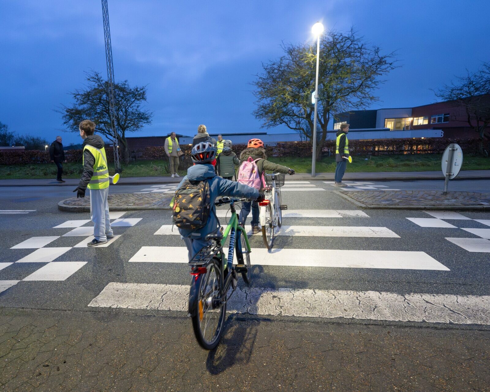 Skolepatrulje ved VITA Skolen i Esbjerg, 2025. Foto: Esbjerg Kommune.