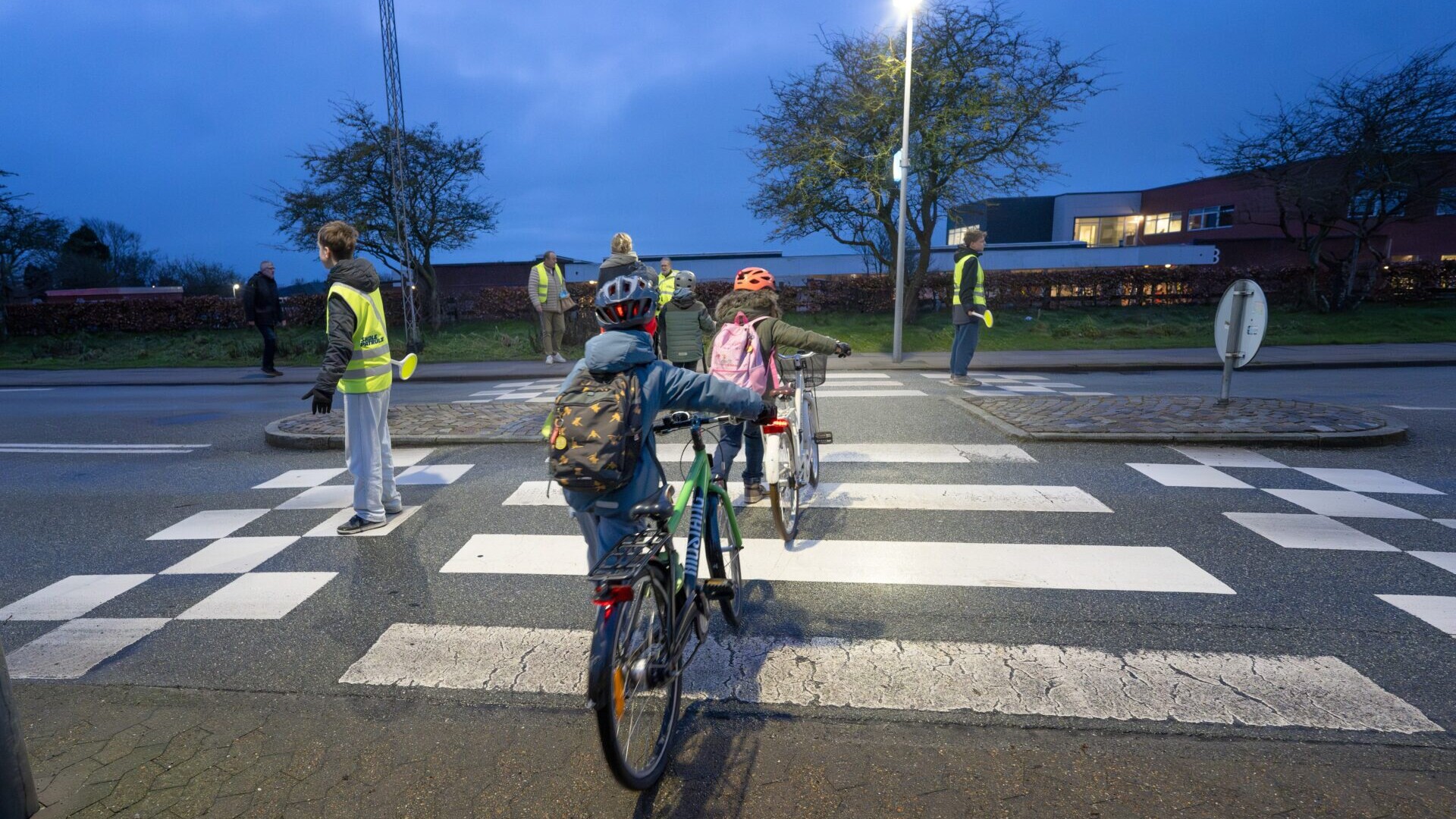 Skolepatrulje ved VITA Skolen i Esbjerg, 2025. Foto: Esbjerg Kommune.