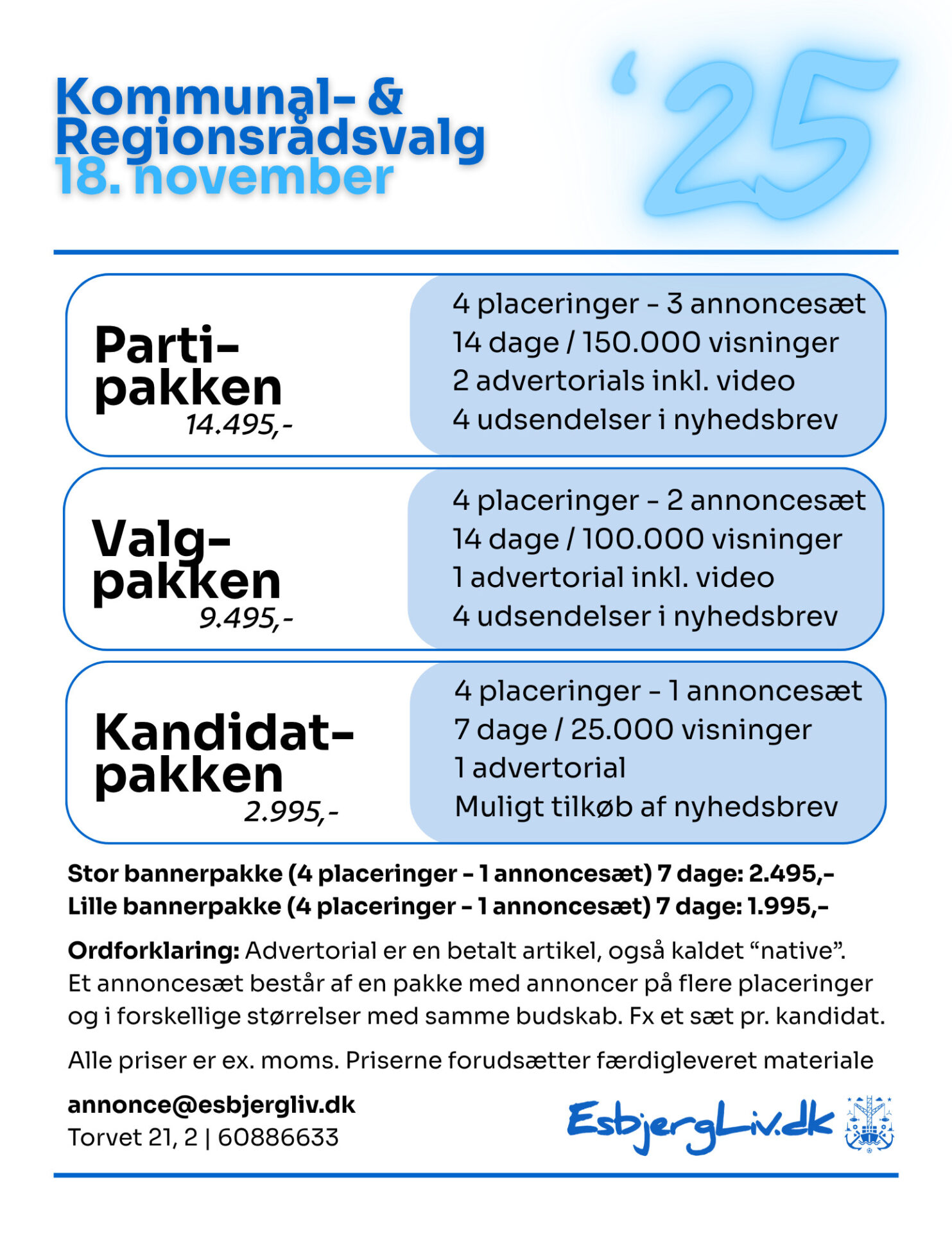 Info om valgannonce byrådsvalg og regionsrådsvalg 2025 EsbjergLiv.dk