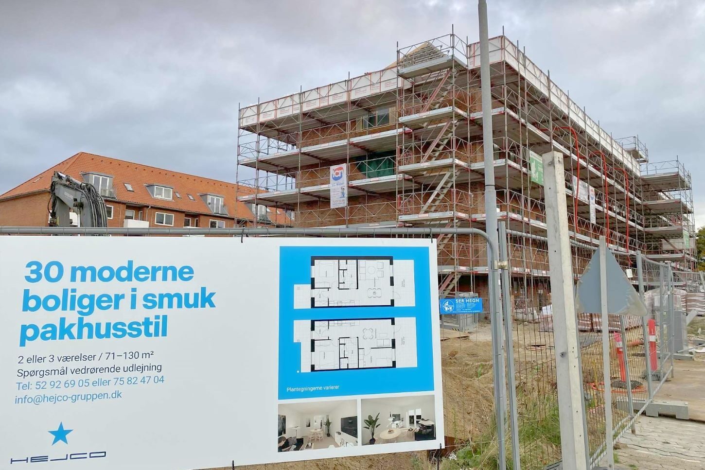 30 moderne boliger er under opførelse. Foto: Johnny Tauman.