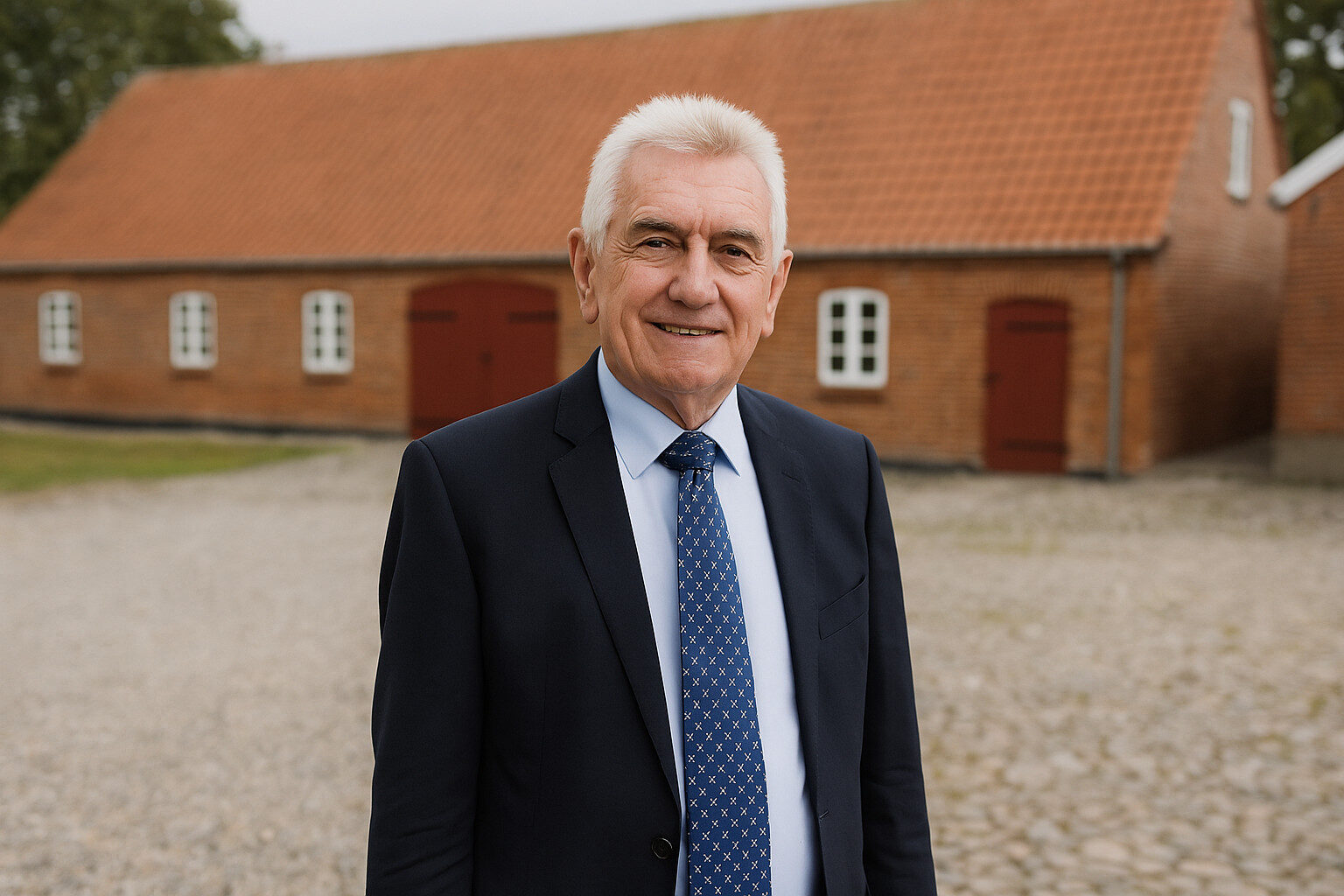 Tom Knudsen overtog i 1974 familiegården. AI-genereret foto.