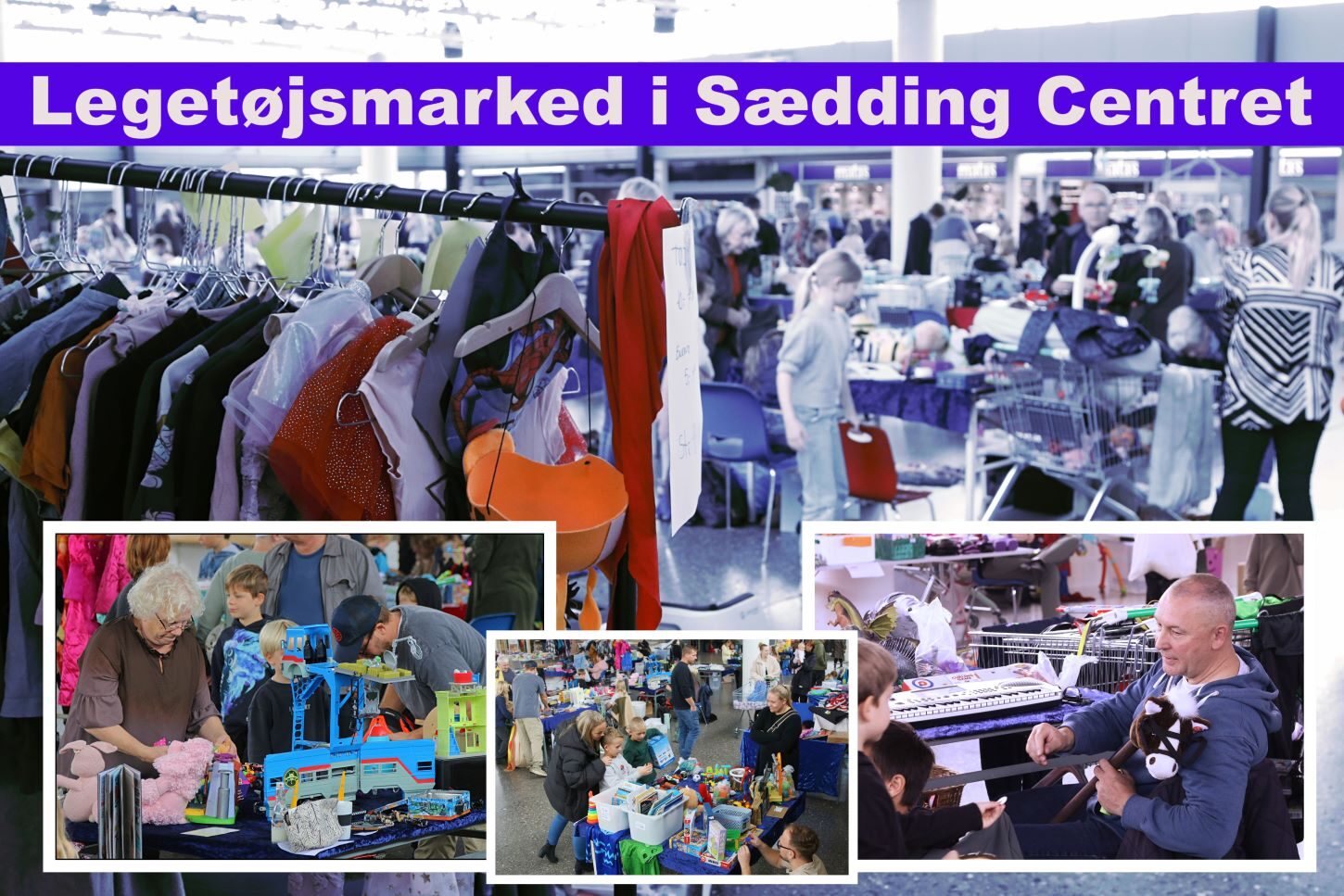 Legetøjsmarked på centertorvet i Sædding Centret. Foto: Johnny Tauman.