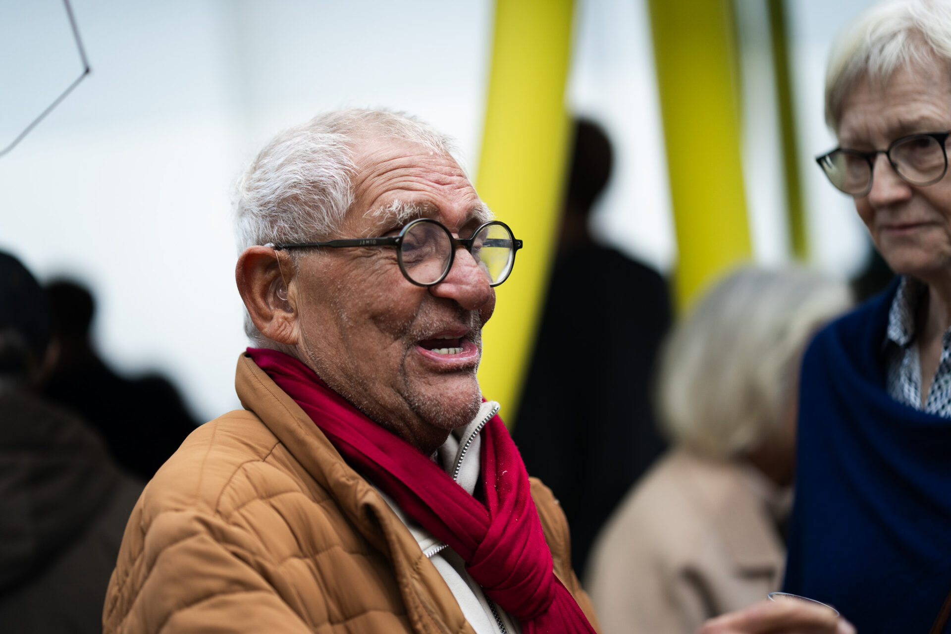Esbjerg-kunstner Johny Wilslew var også på pletten. Foto: Fjodor Pedersen.