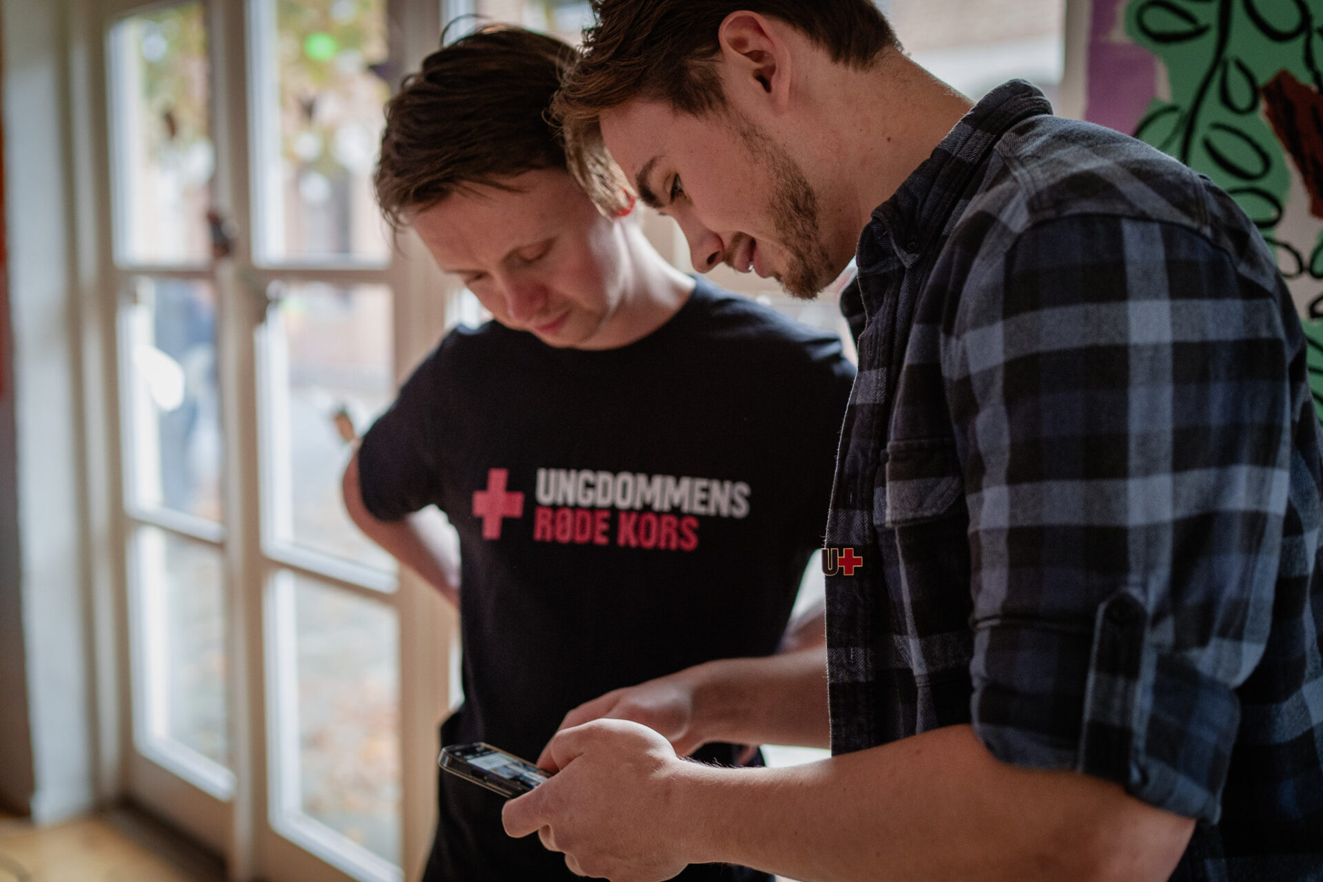 Ungdommens Røde Kors var blandt de frivillige organisationer, der fredag var til stede. Foto: Fjodor Pedersen.