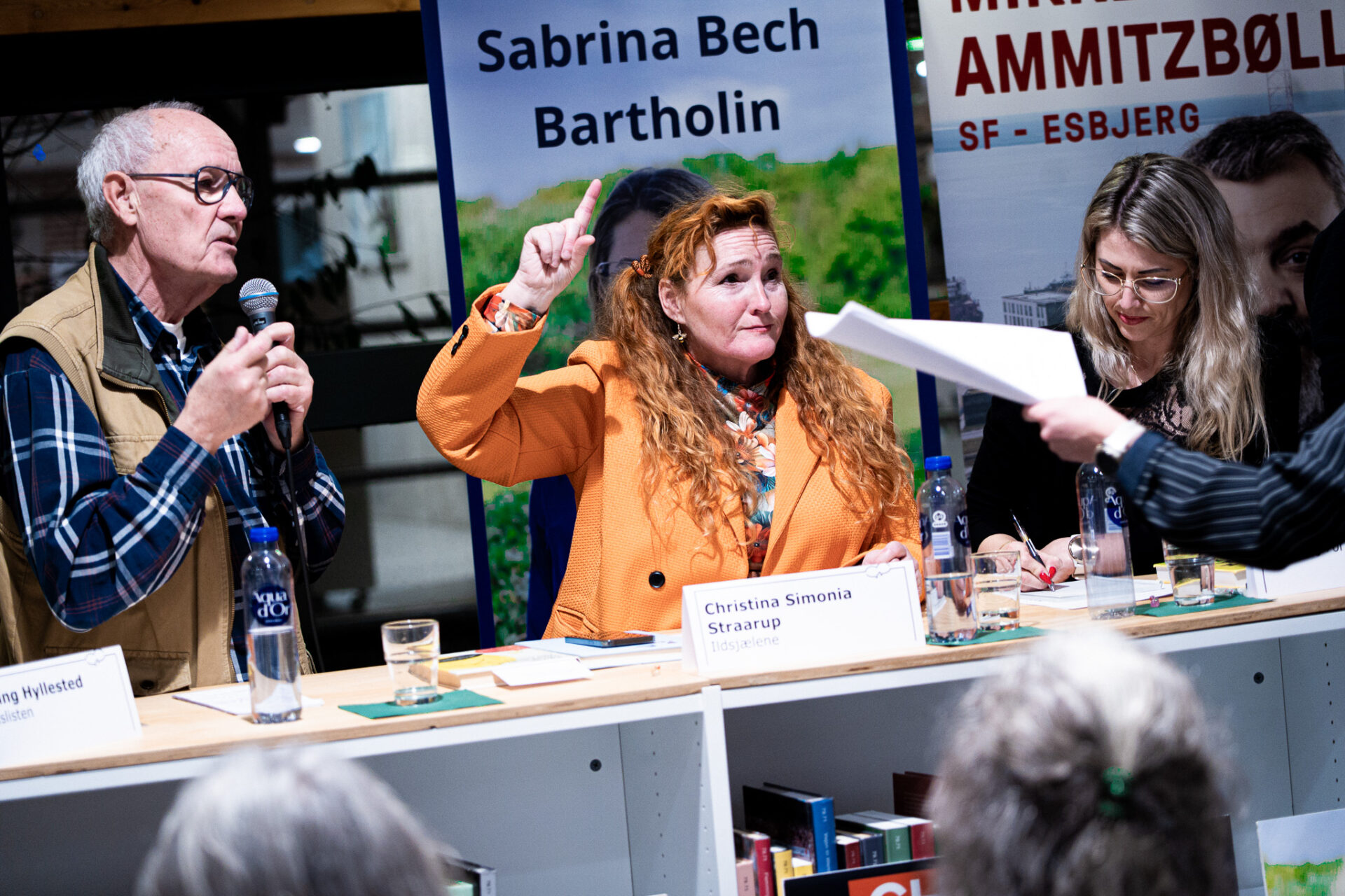 Henning Hyllested, EL, Christina Simonia Strarup, Ildsjælene og Sabrina Bech Bartolin, Borgerlig Fornuft. Foto: Fjodor Pedersen.