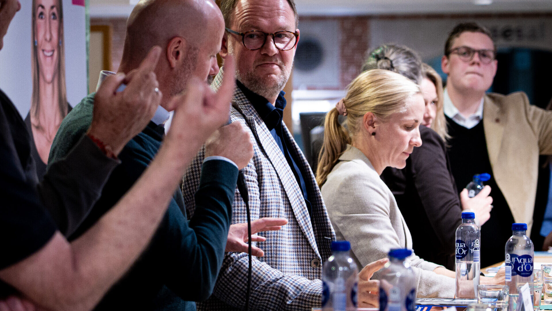 Esbjergs borgmester Jesper Frost Rasmussen (V) blev på ingen måde presset ved debatten. Foto: Fjodor Pedersen.