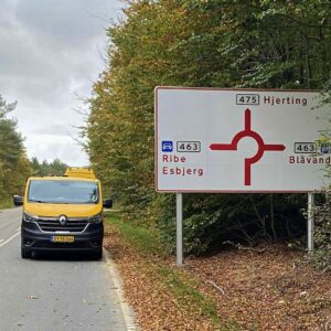 Nyt vejskilt er allerede monteret. Foto: Johnny Tauman.