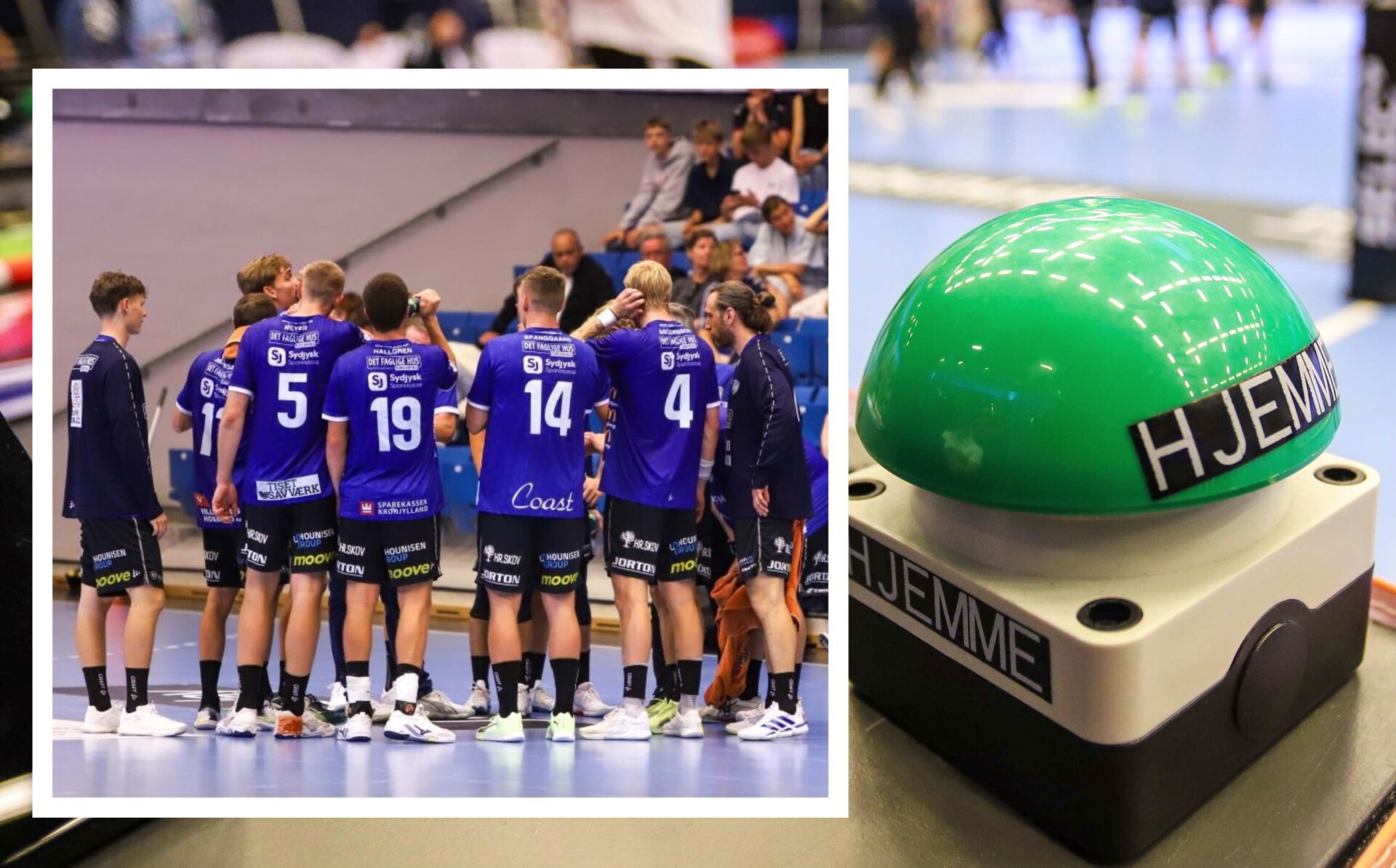 I sidste kamp fik Ribe-Esbjerg hurtigt brændt deres Team-Time-Outs af. Foto/Collage: Johnny Tauman.