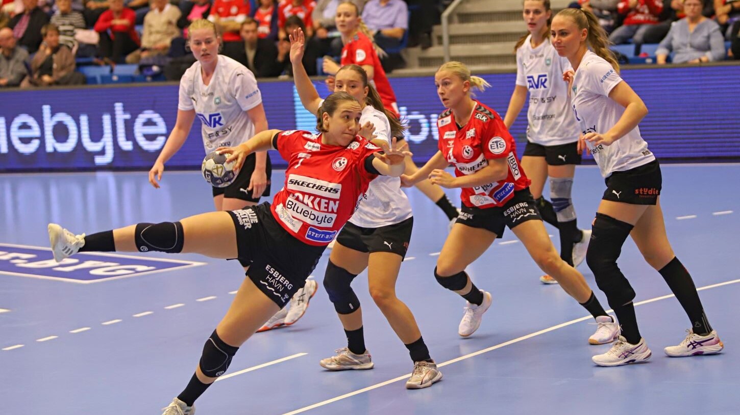Tabea Schrmid med et af sine mange mål. Foto: Johnny Tauman.