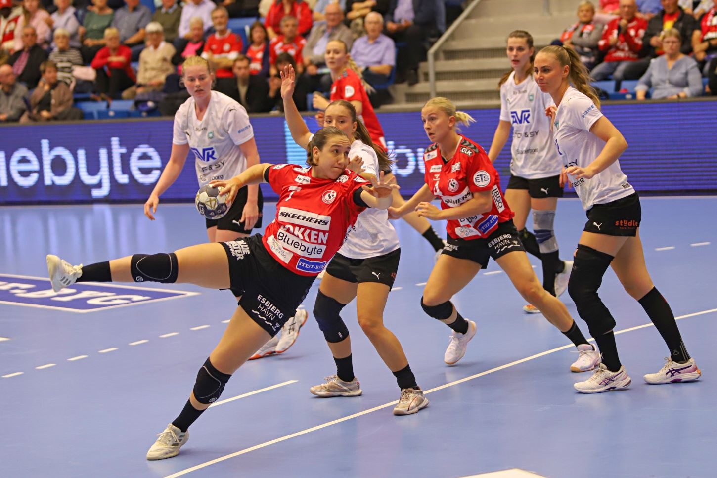 Tabea Schrmid med et af sine mange mål. Foto: Johnny Tauman.