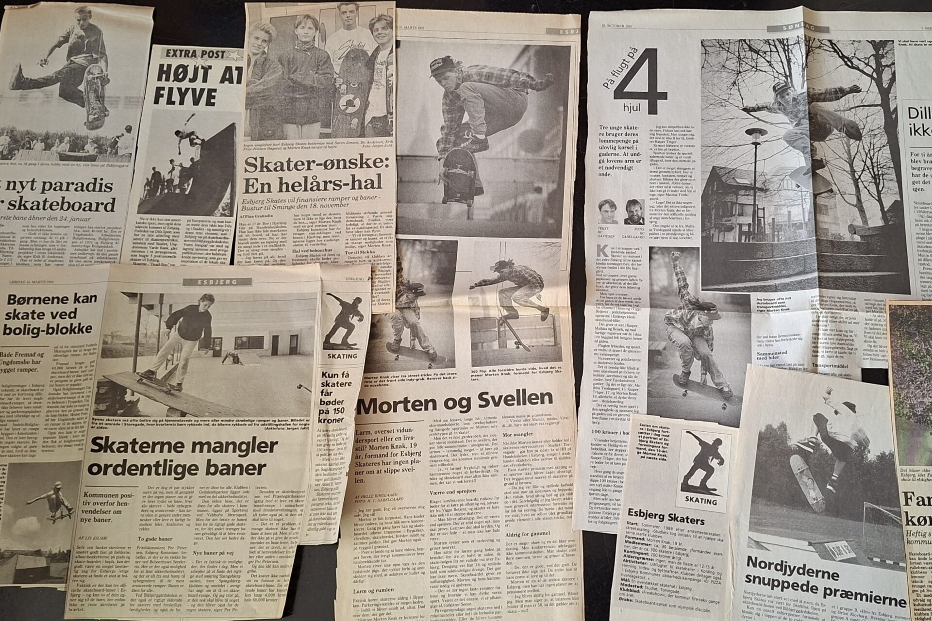 Udklip fra lokalaviser 1990-1992