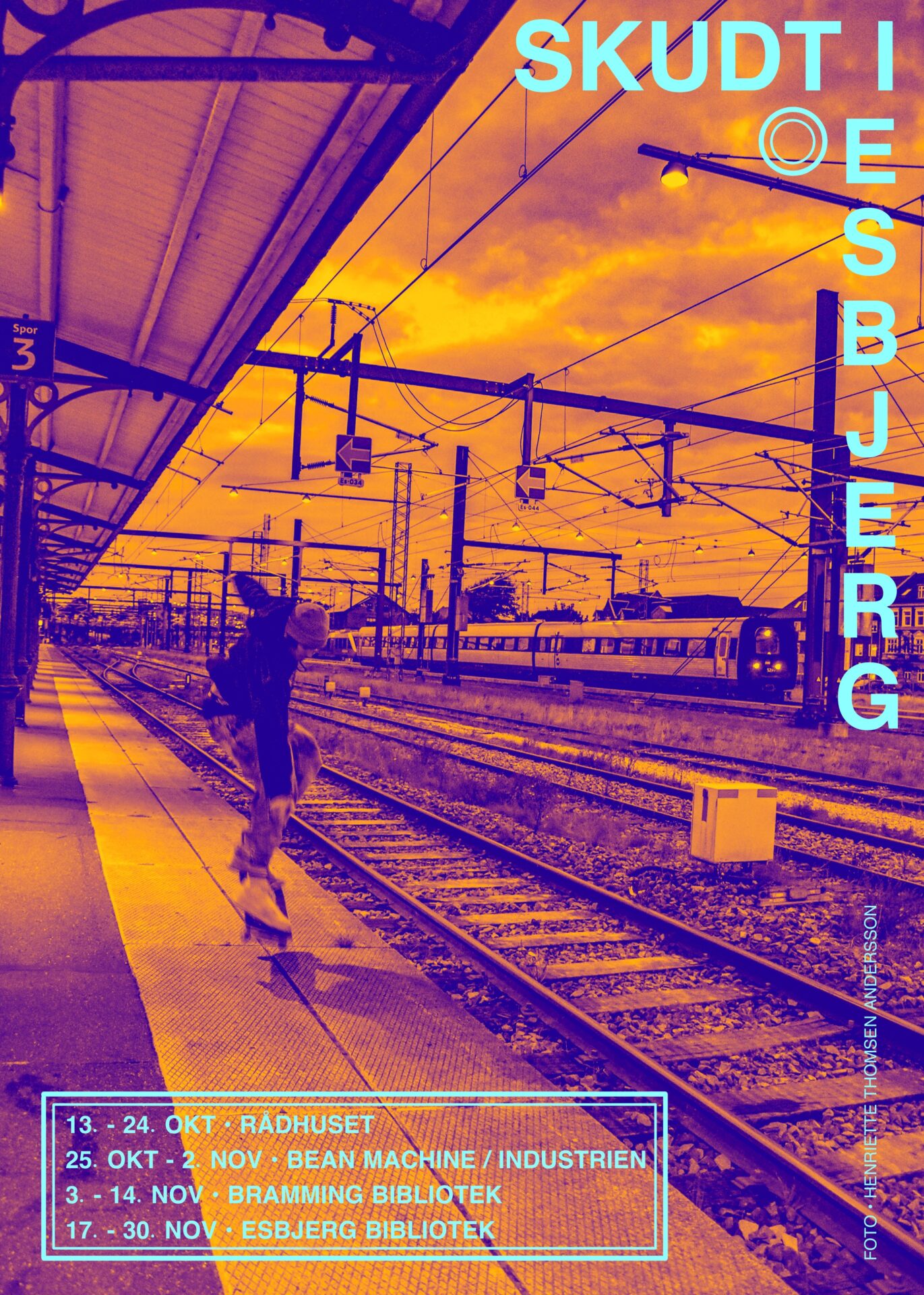 Udstillingsplakat til "Skudt i Esbjerg".