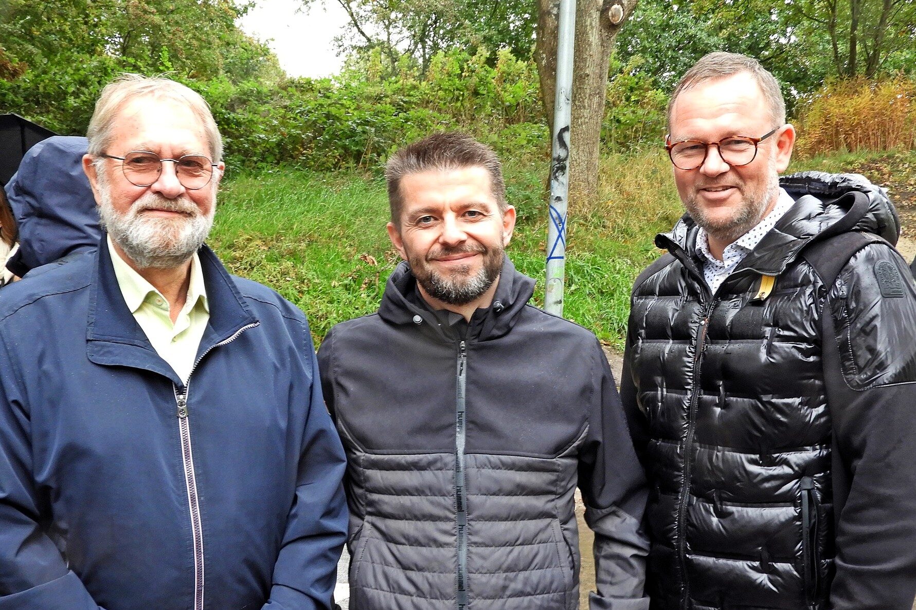 De to udvalgsformænd, Henning Ravn (V) og Jakob Lose (V), samt borgmester Jesper Frost Rasmussen (V). Foto: Per Benny Paulsen.