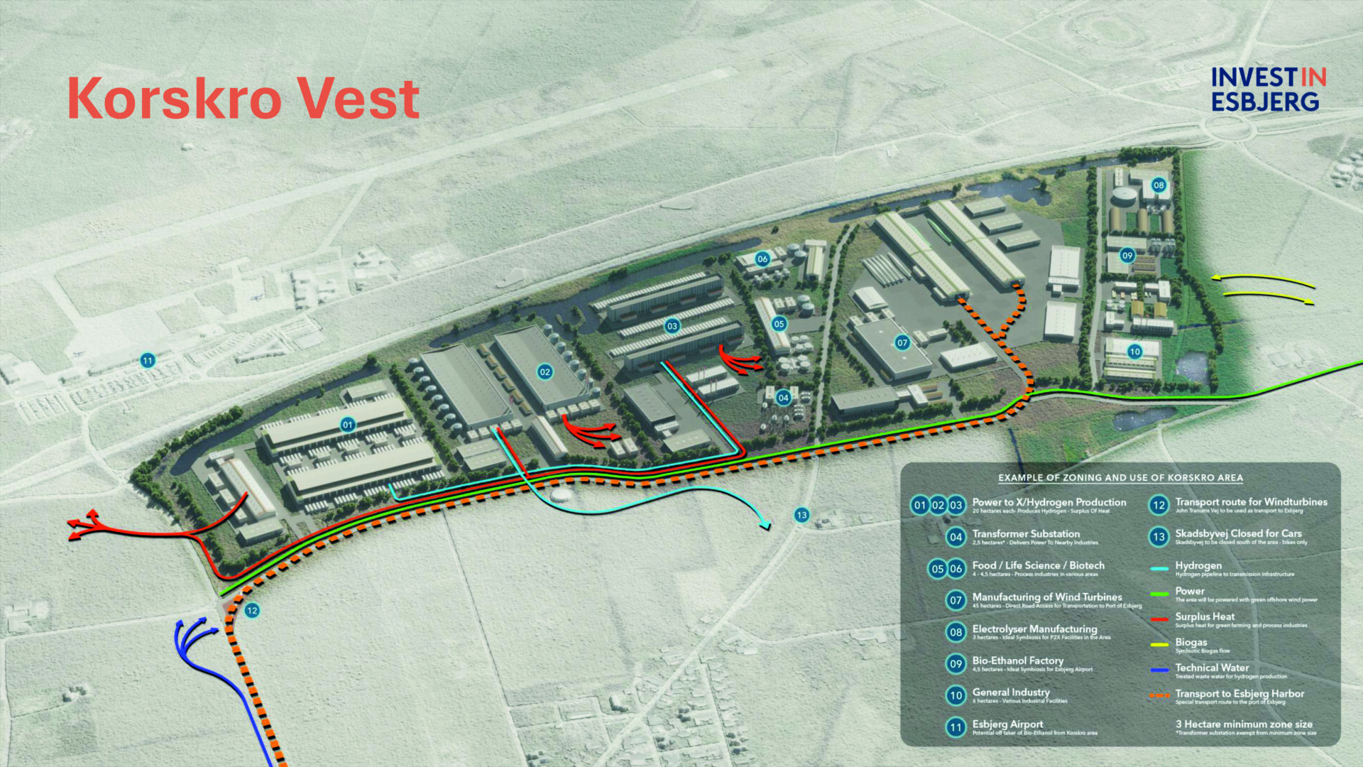 Illustration over området ved Korskro: Esbjerg Kommune.