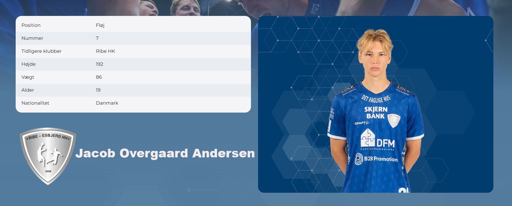 Jacob Overgaard Andersen har stadig sin debut i årets LIGA-turnering til gode (foto: Ribe-Esbjerg HH)