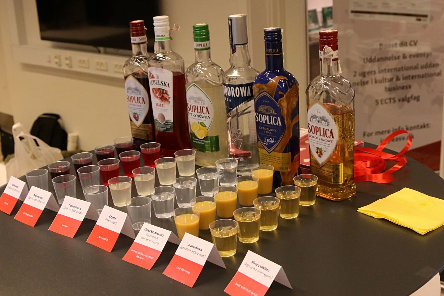 De forskellige små drinks