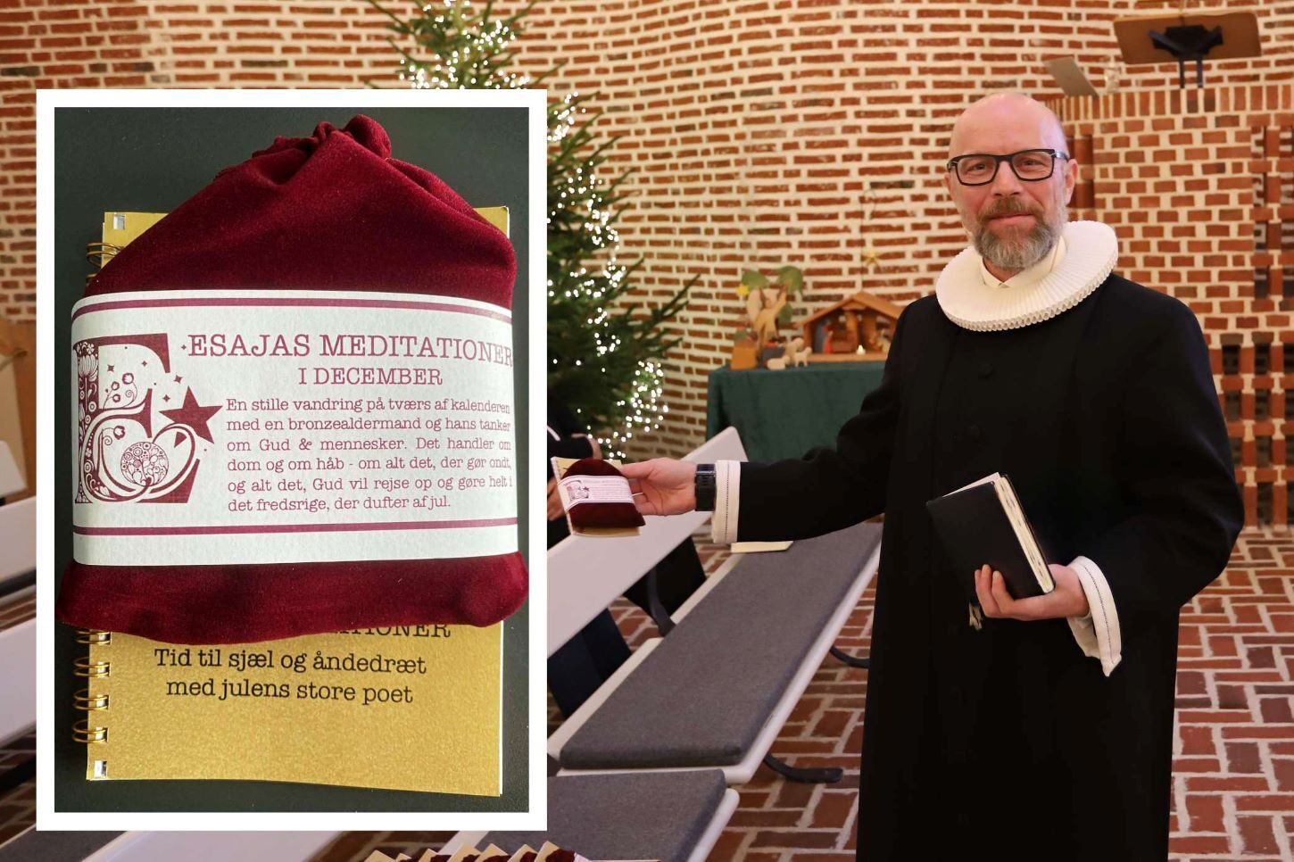 Hans Petur havde julekalendere med til alle. Foto: Johnny Tauman.