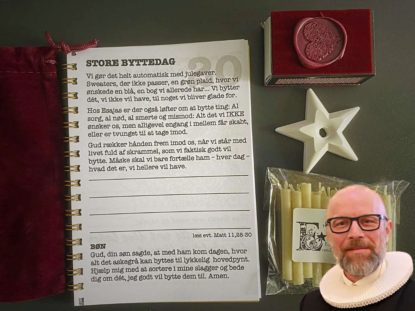 Julekalenderen består af flere elementer. Foto/Collage: Johnny Tauman.