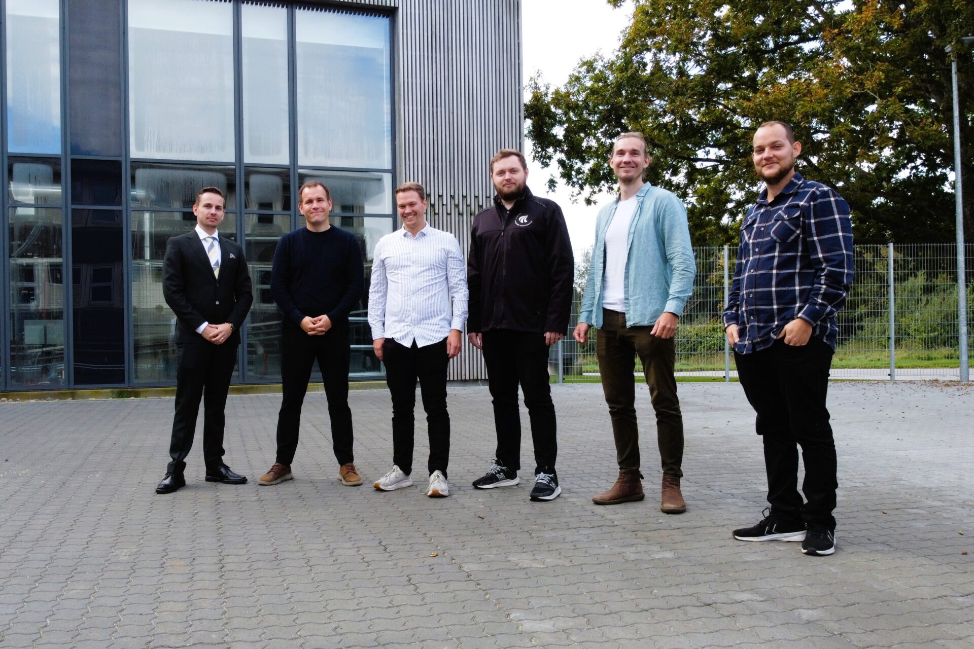 Fra venstre ses: Kenneth René Simonsen, Simon Pedersen, Dennis Severin Hansen, Mads Valentin Bram, Stefan Ehlers Jespersen og Kasper Jessen. Pressefoto.