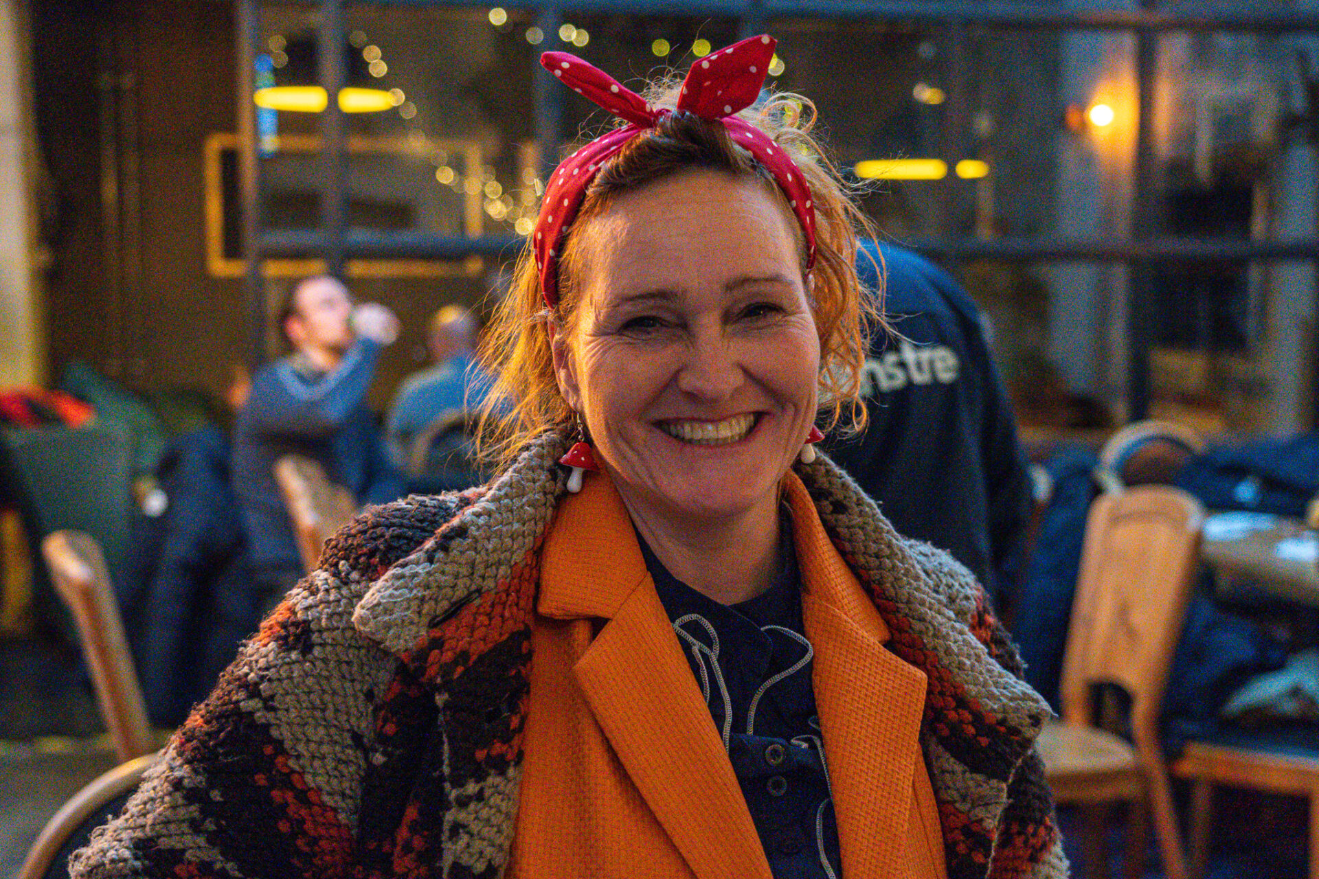 Lørdag eftermiddag var Christina Simonia Straarup blandt de mange kandidater, der mødtes på Esbjerg Bryghus. Foto: Fjodor Pedersen.