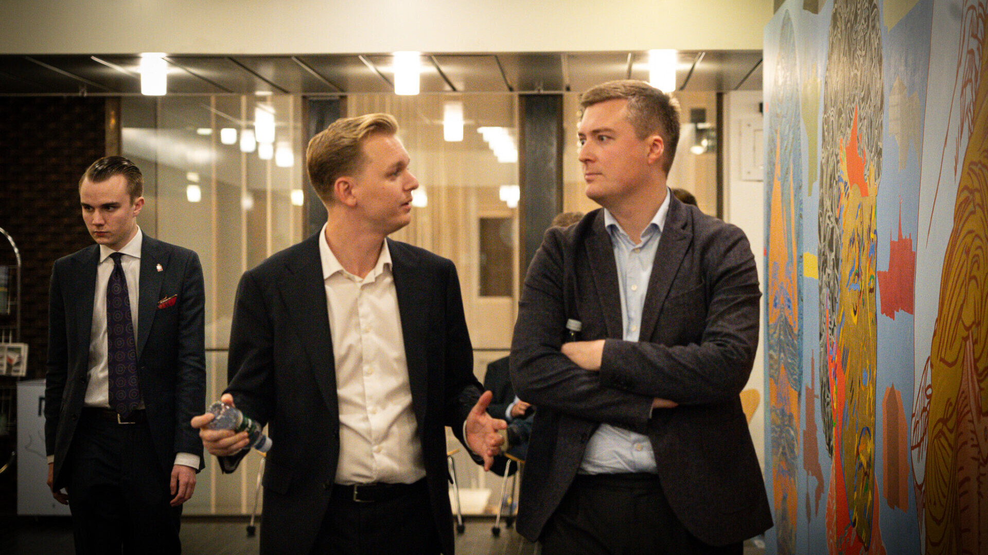 Nicolaj Aarøe (K) overgik sit personlige stemmetal fra sidst. Her sammen med folketingsmedlem Frederik Bloch Münster. Foto: Fjodor Pedersen.