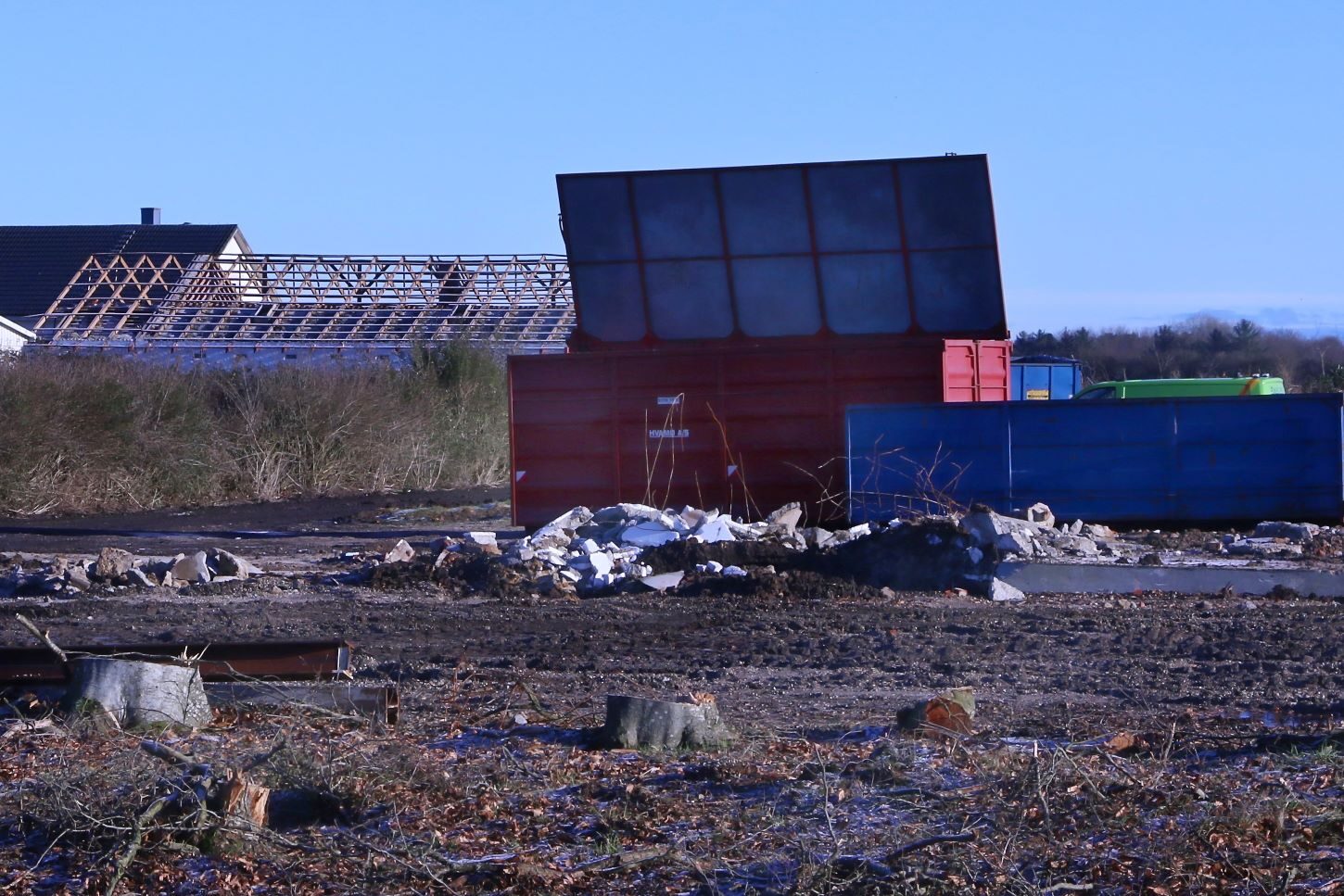 En række større træer måtte også lade livet