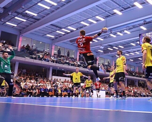 Ribe-Esbjerg HH har tidligere løst udfordringerne med larm i hallen. Arkivfoto: Johnny Tauman.